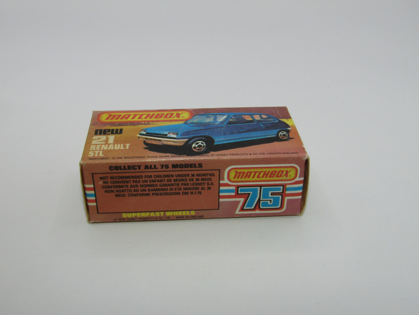 Matchbox Superfast No 21C Renault 5TL Le Car Amber Win Gloss Black Base