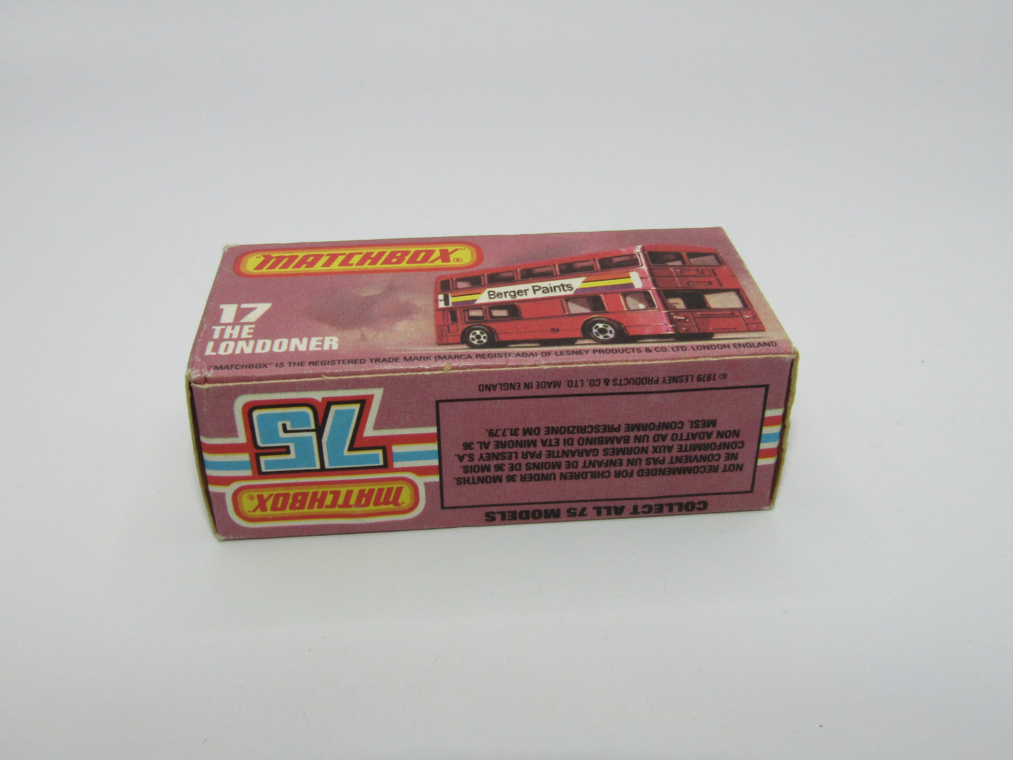 Matchbox Superfast No 17C London Bus, Blue & White. Matchbox No 1, Greek Bus