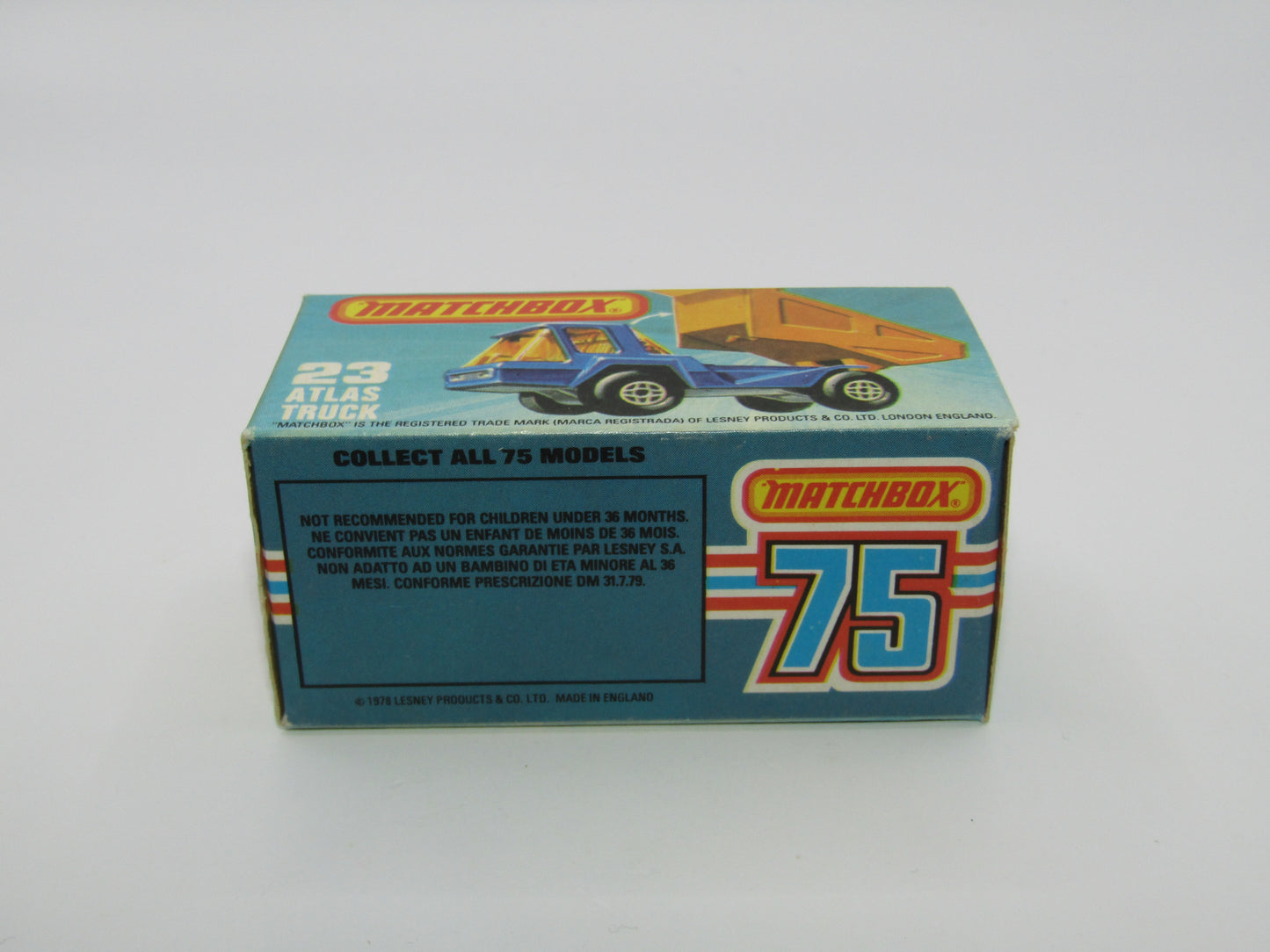 Matchbox Superfast No 23B Atlas Dump Truck Red Silver Dumper