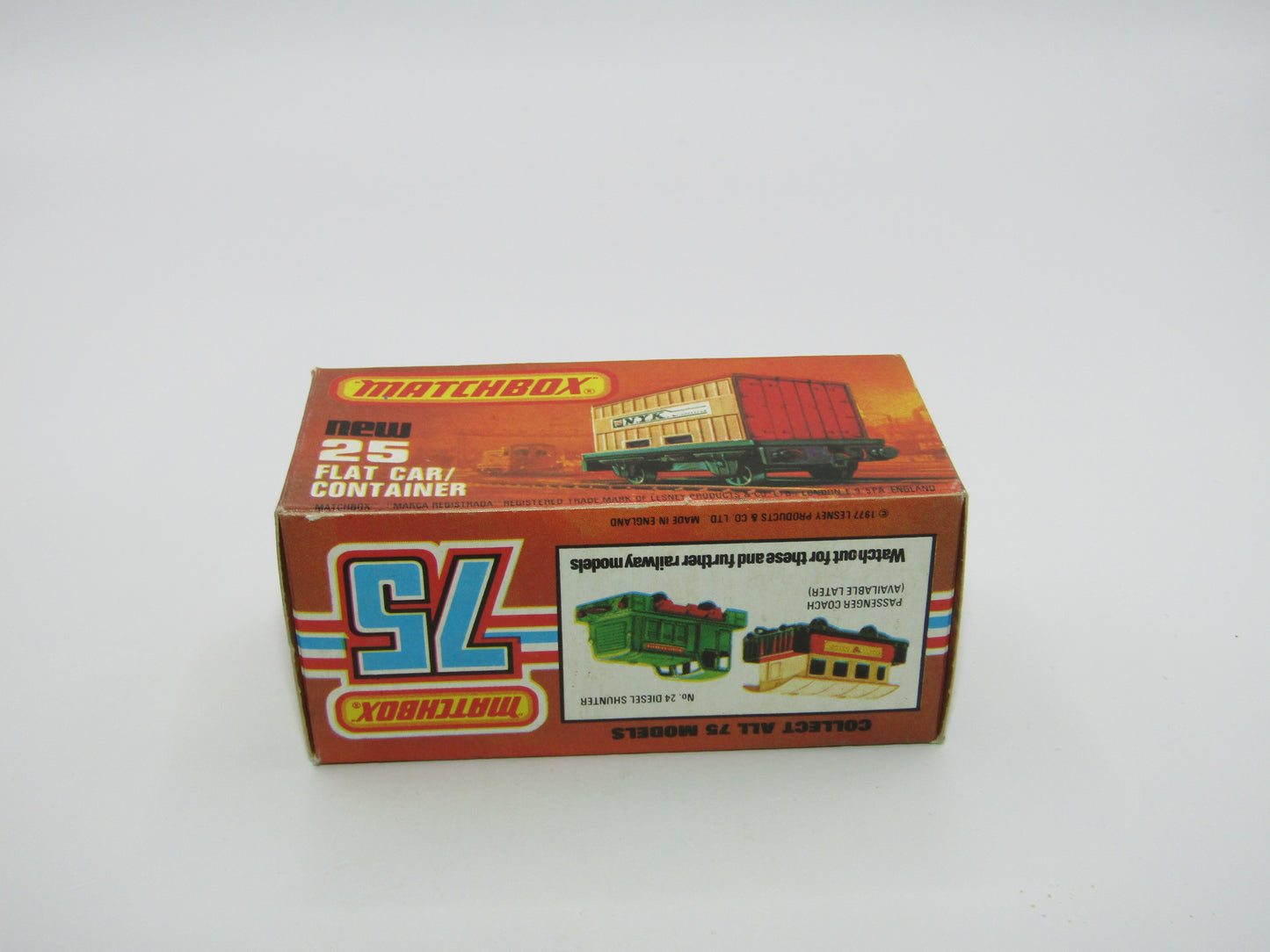 Matchbox Superfast No 25C Flat Car Container DARK BLUE - Sealand