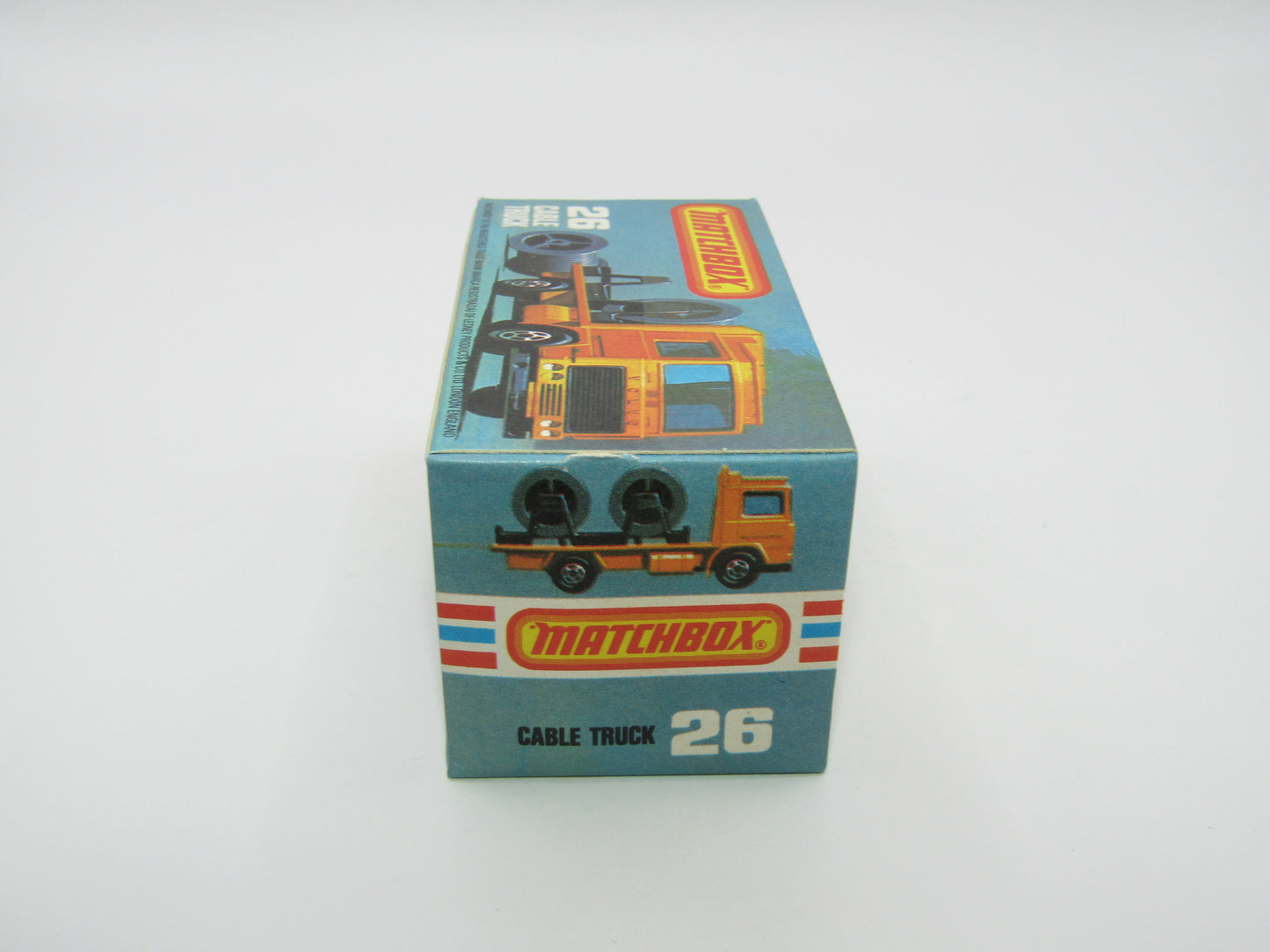 Matchbox Superfast No 26E Volvo Cable Truck RED Base MALTEESE CROSS Wheels