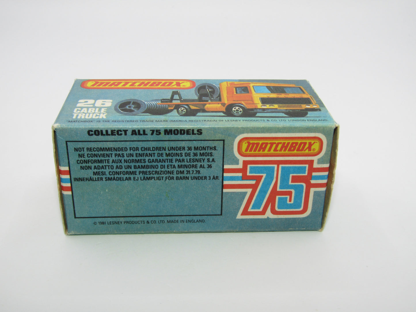 Matchbox Superfast No 26E Volvo Cable Truck MALTESE CROSS Wheels