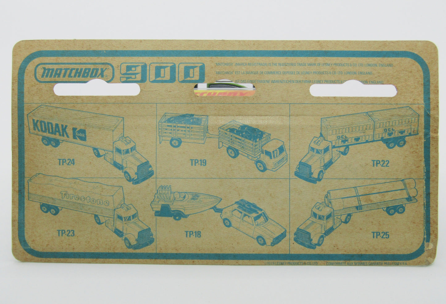 Matchbox Superfast Twin Pack TP-3 AMX Javelin & Pony Trailer Dark Green & Beige