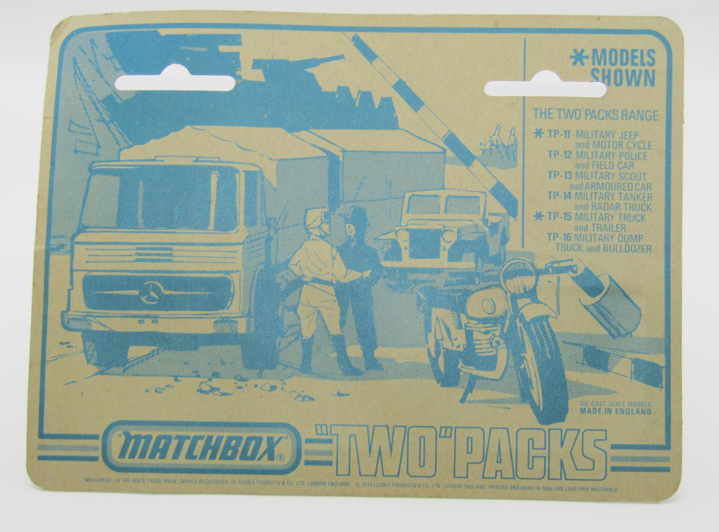 Matchbox Superfast Twin Pack TP-12 Police Patrol and Field Car with 5 SPOKE WHEELS