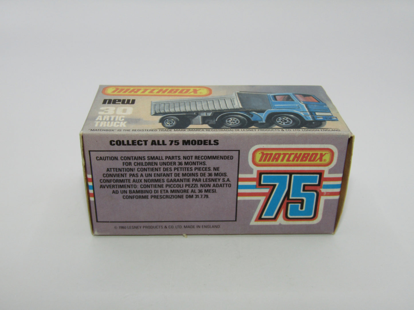 Matchbox Superfast No 30D Articulated Truck NO LEYLAND Cast AMBER Windows