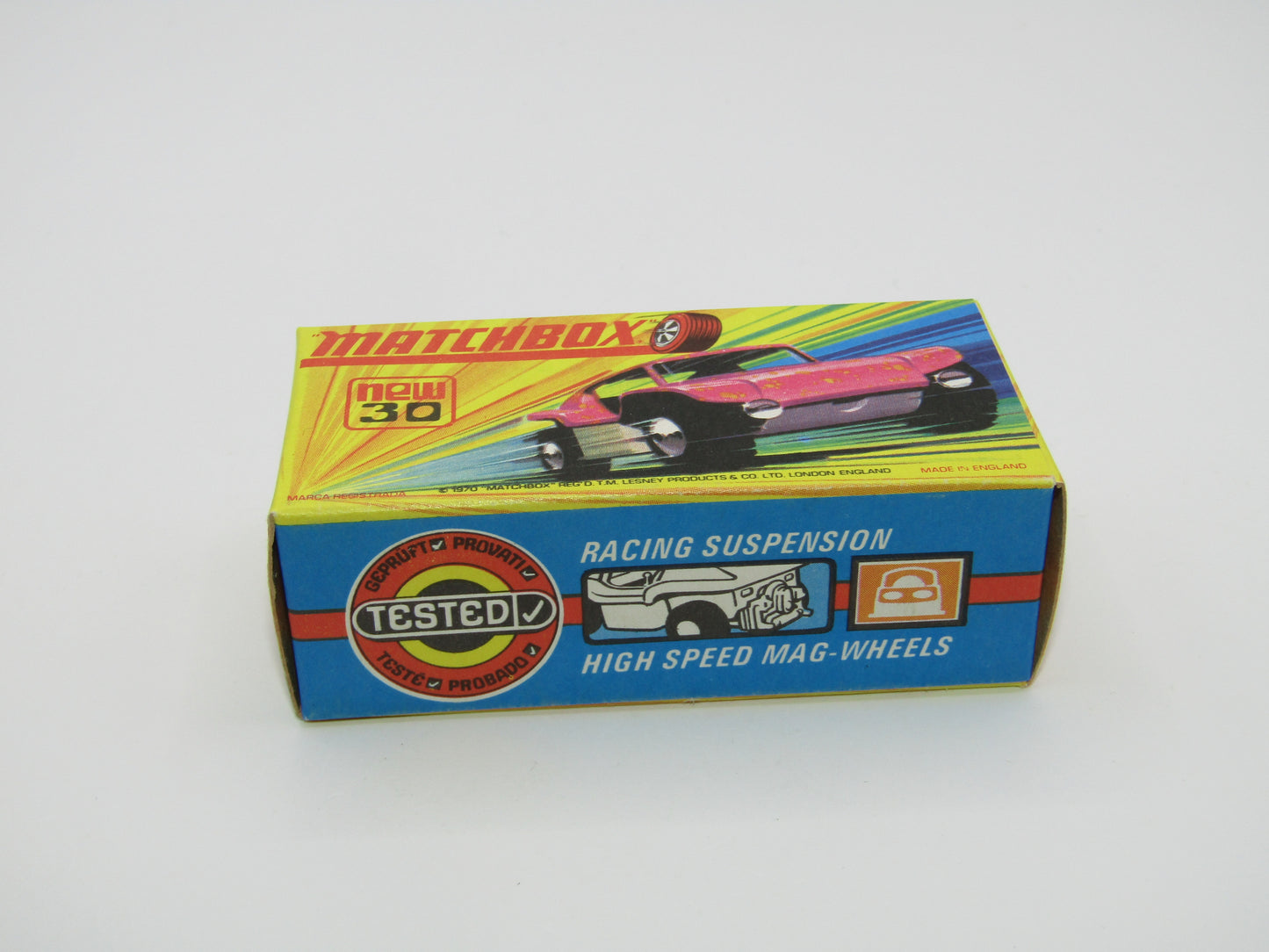 Matchbox Superfast No 30B Beach Buggy Pink LIGHT YELLOW Interior