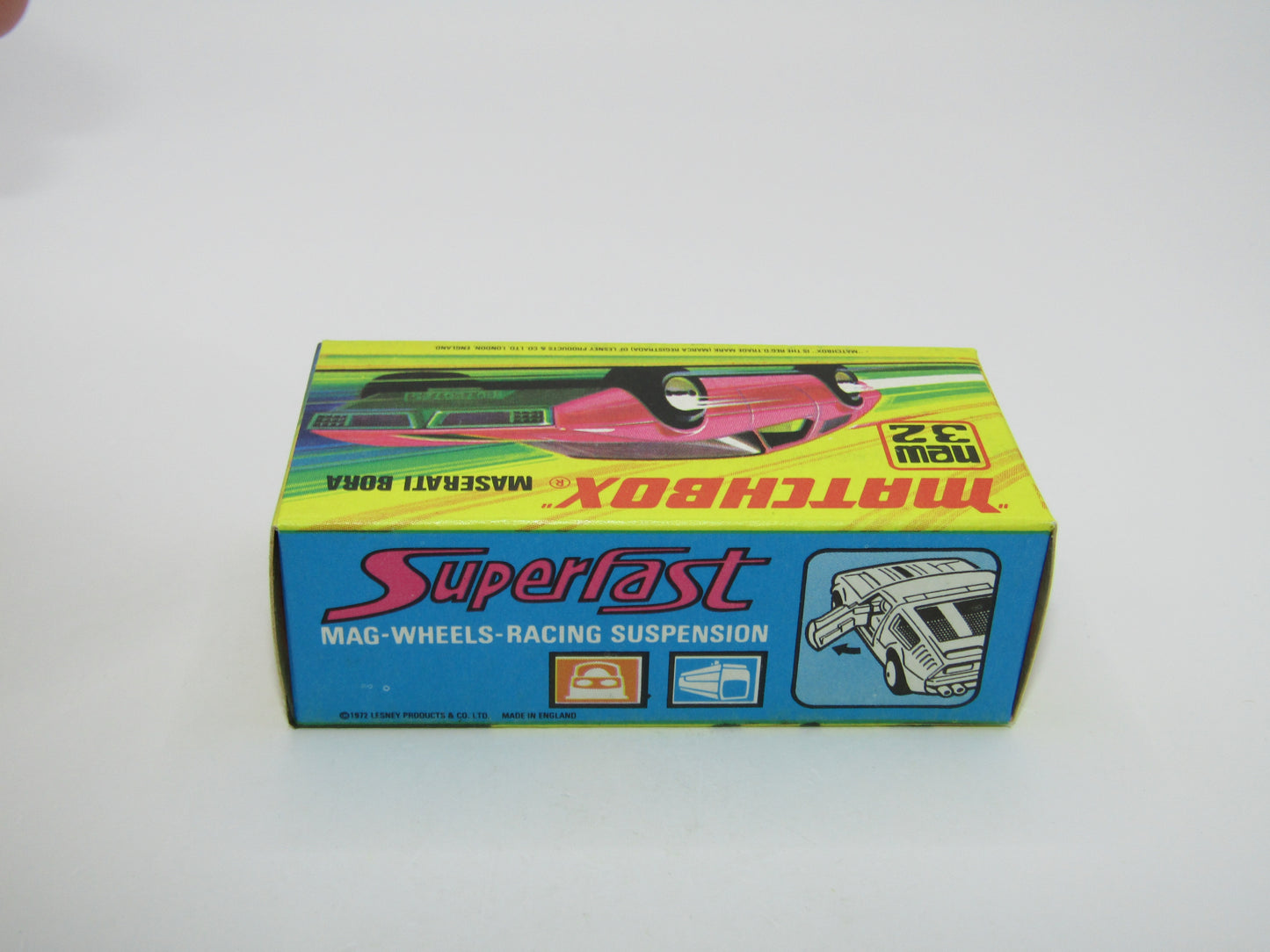 Matchbox Superfast No 32B Maserati Bora Magenta Red 5 Spoke Wide Slot Wheels