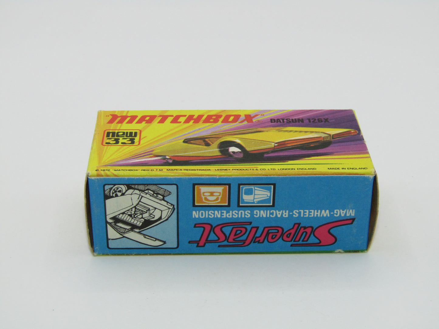 Matchbox Superfast 33B Datsun 126X DARK YELLOW Smooth Base
