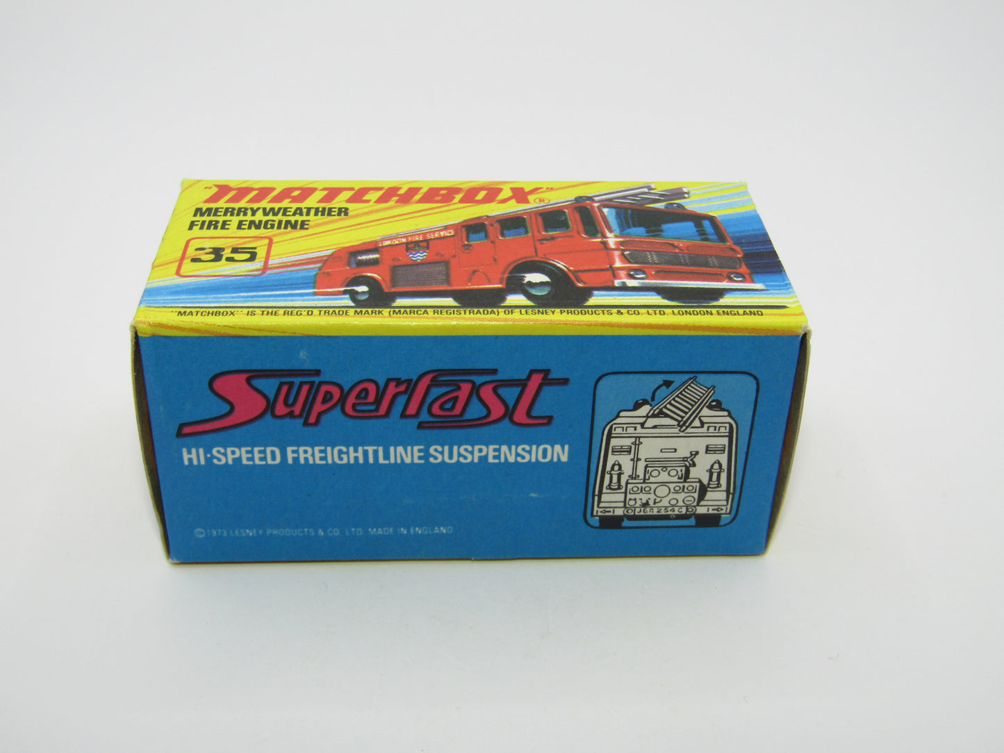Matchbox Superfast No 35A Merryweather Fire Engine CREAM Interior