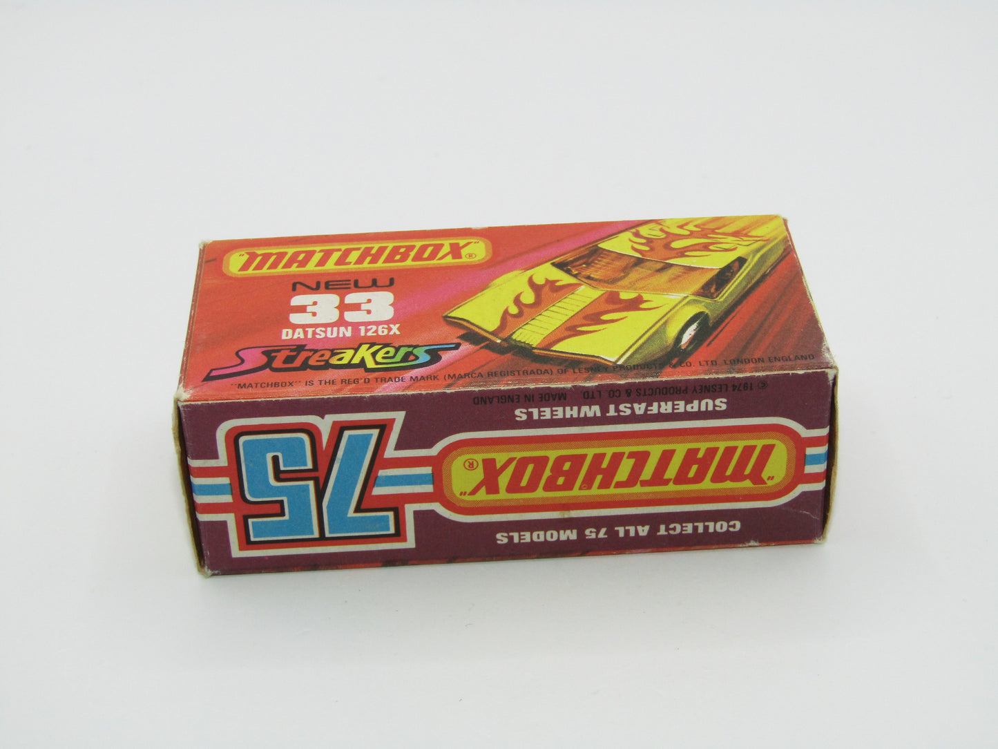 Matchbox Superfast 33B Datsun 126X Red & Orange Flames Tampo