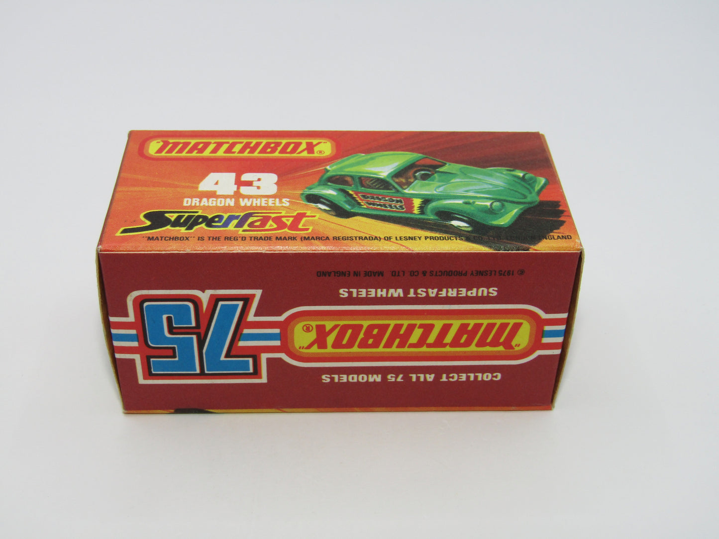 Matchbox Superfast 43B Dragon Wheels GREY Base Dark Green Body