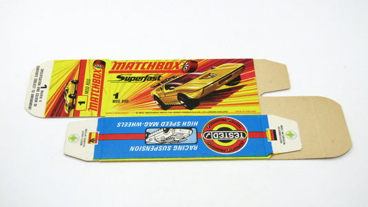 Matchbox Superfast 1B Mod Rod Empty Original Box - Factory Unfolded