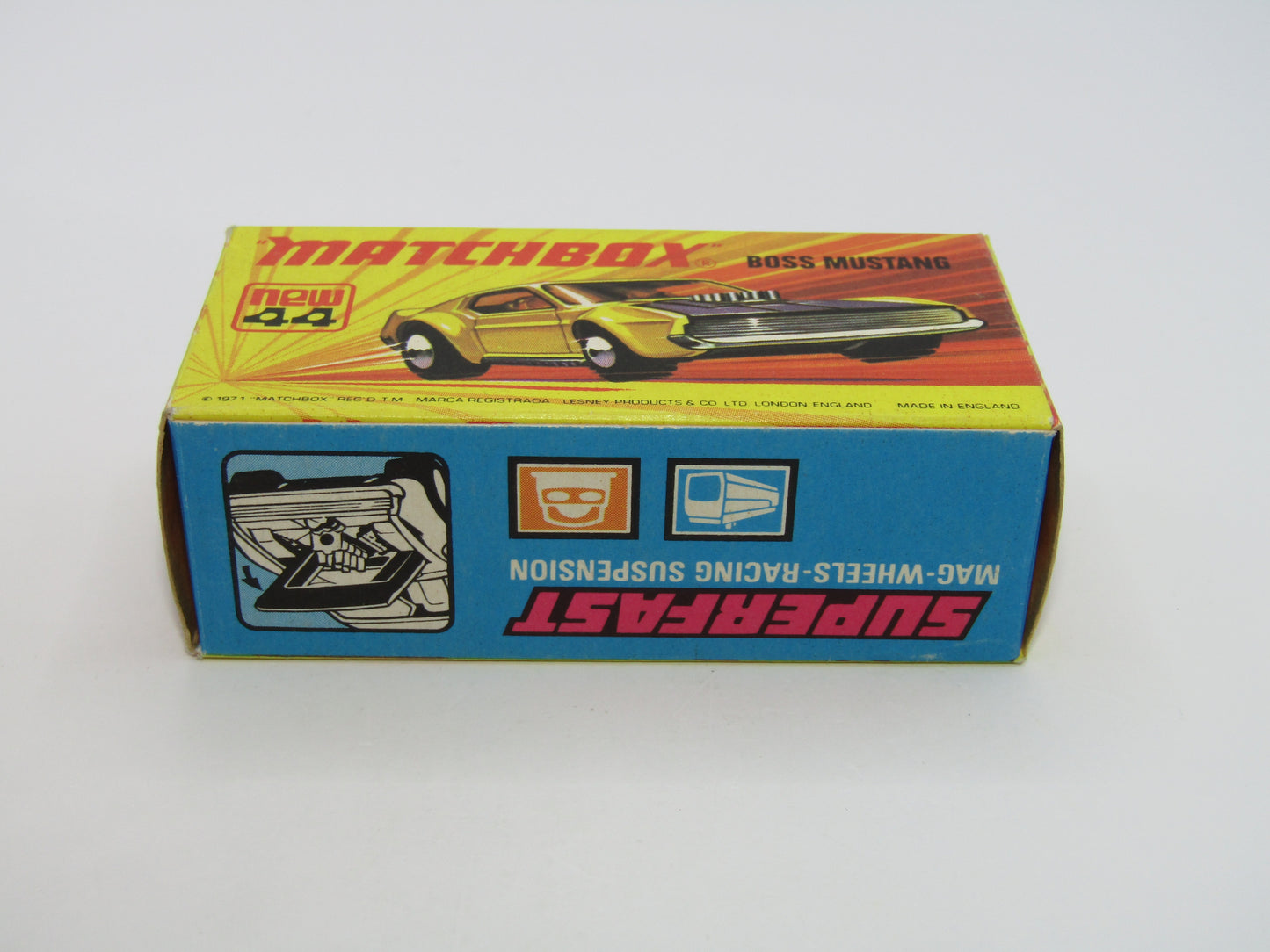Matchbox Superfast 44B Boss Mustang Dark Orange 5 SPOKE FRONT Wheels