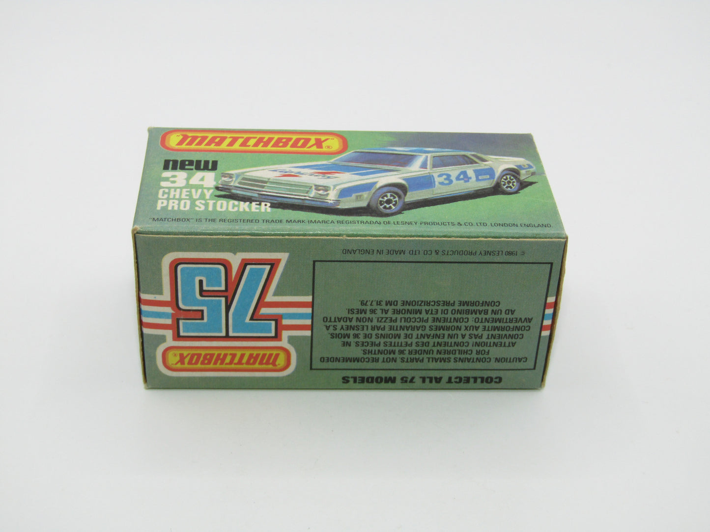 Matchbox Superfast 34C Chevy Pro-Stocker NO SIDE Tampo print