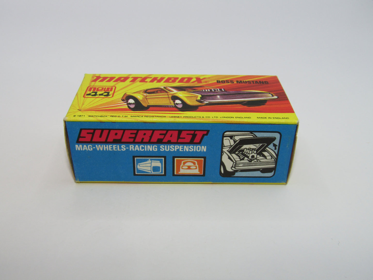 Matchbox Superfast 44B Boss Mustang DARK YELLOW Body