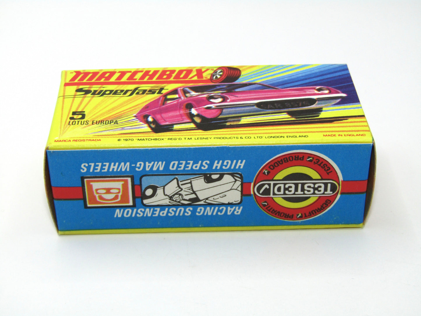 Matchbox Superfast 5A Lotus Europa PURPLE without Tow Slot