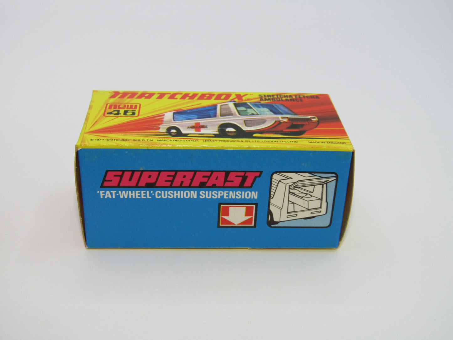 Matchbox Superfast 46B Stretcha Fetcha UNPAINTED Base Ambulance Labels