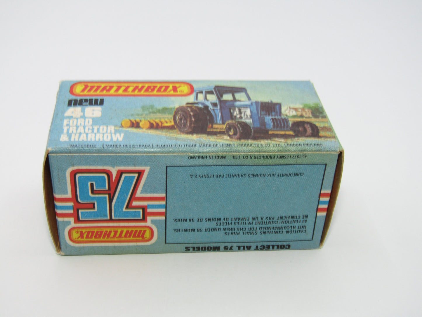 Matchbox Superfast 46C Ford Tractor Black Hubs Light Yellow Interior