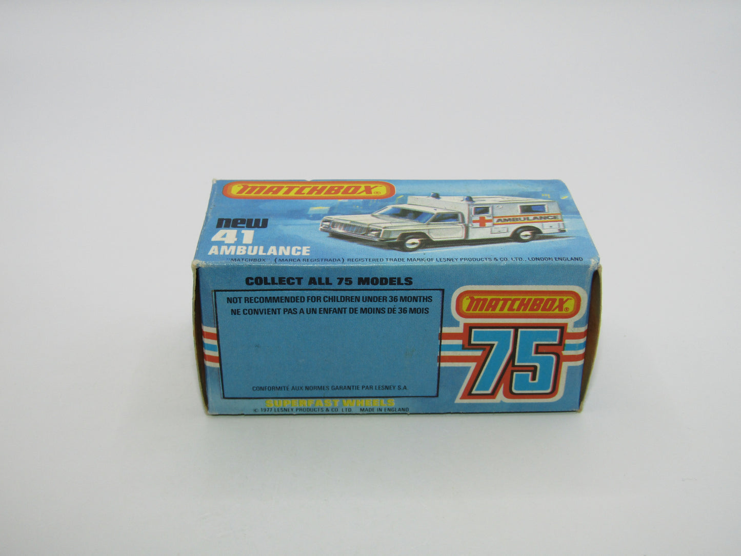 Matchbox Superfast No 41C Ambulance Silver - Paris Dakar WHITE DOORS