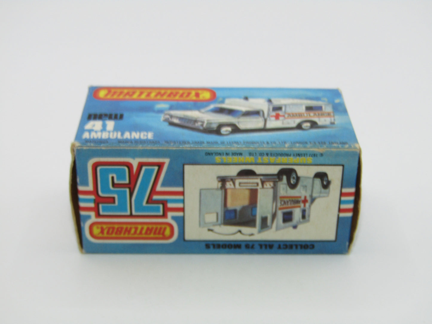 Matchbox Superfast No 41C Ambulance Silver Paris Dakar DARK BLUE Windows