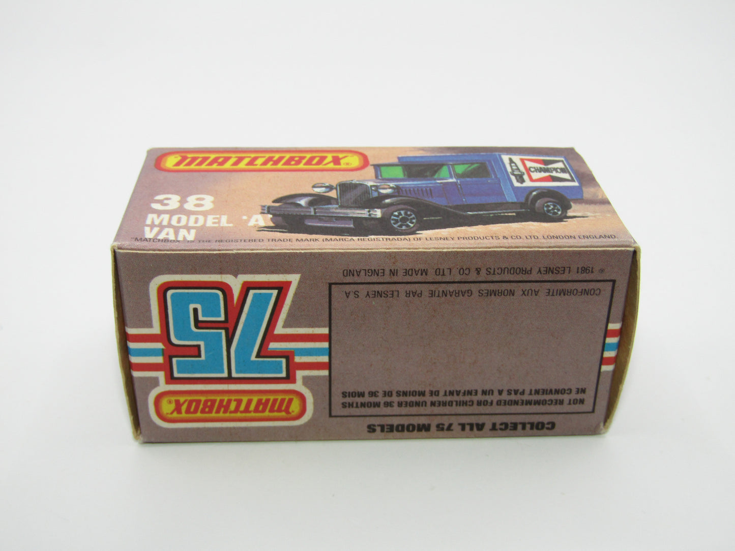 Matchbox Superfast 38E Model A Van LIGHT AMBER Windows