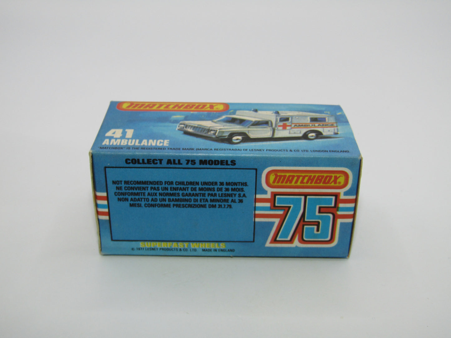 Matchbox Superfast No 41C Ambulance SMALL Ambulance Labels
