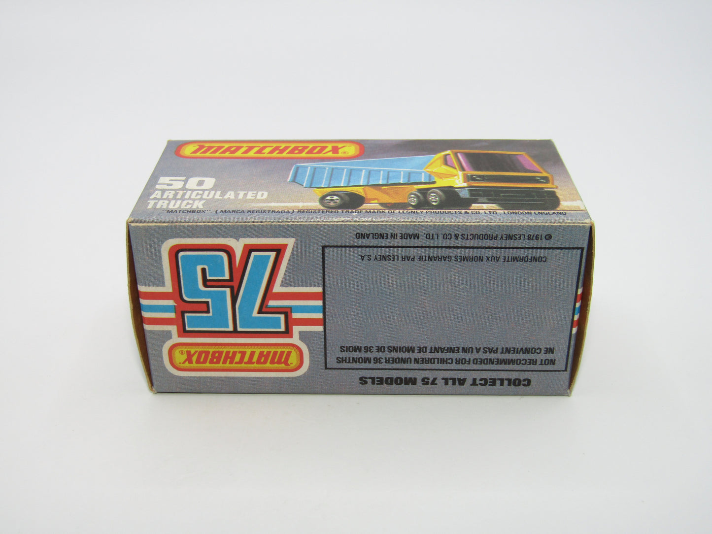 Matchbox Superfast 50B Articulated Truck RED & BLUE, BLACK Axle Clip