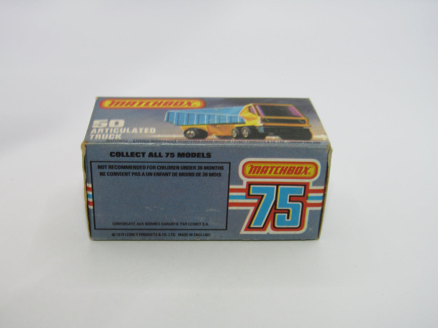 Matchbox Superfast 50B Articulated Truck Dark Yellow Purple Windows