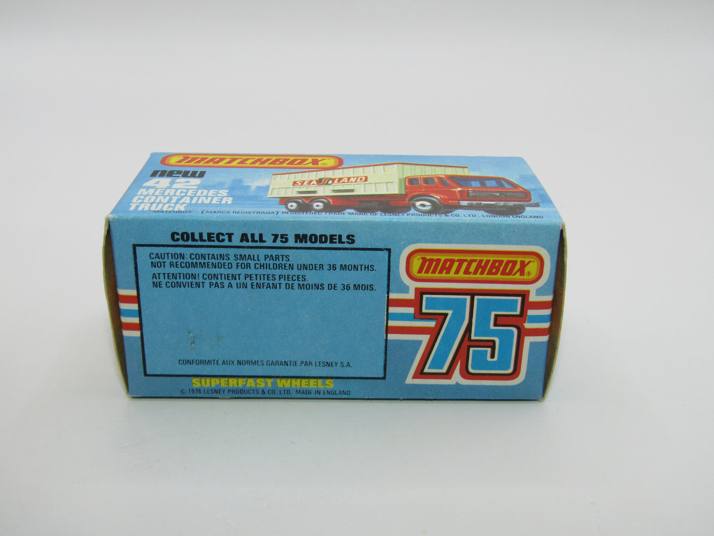 Matchbox Superfast No 42C Mercedes Container Truck Confern German Issue