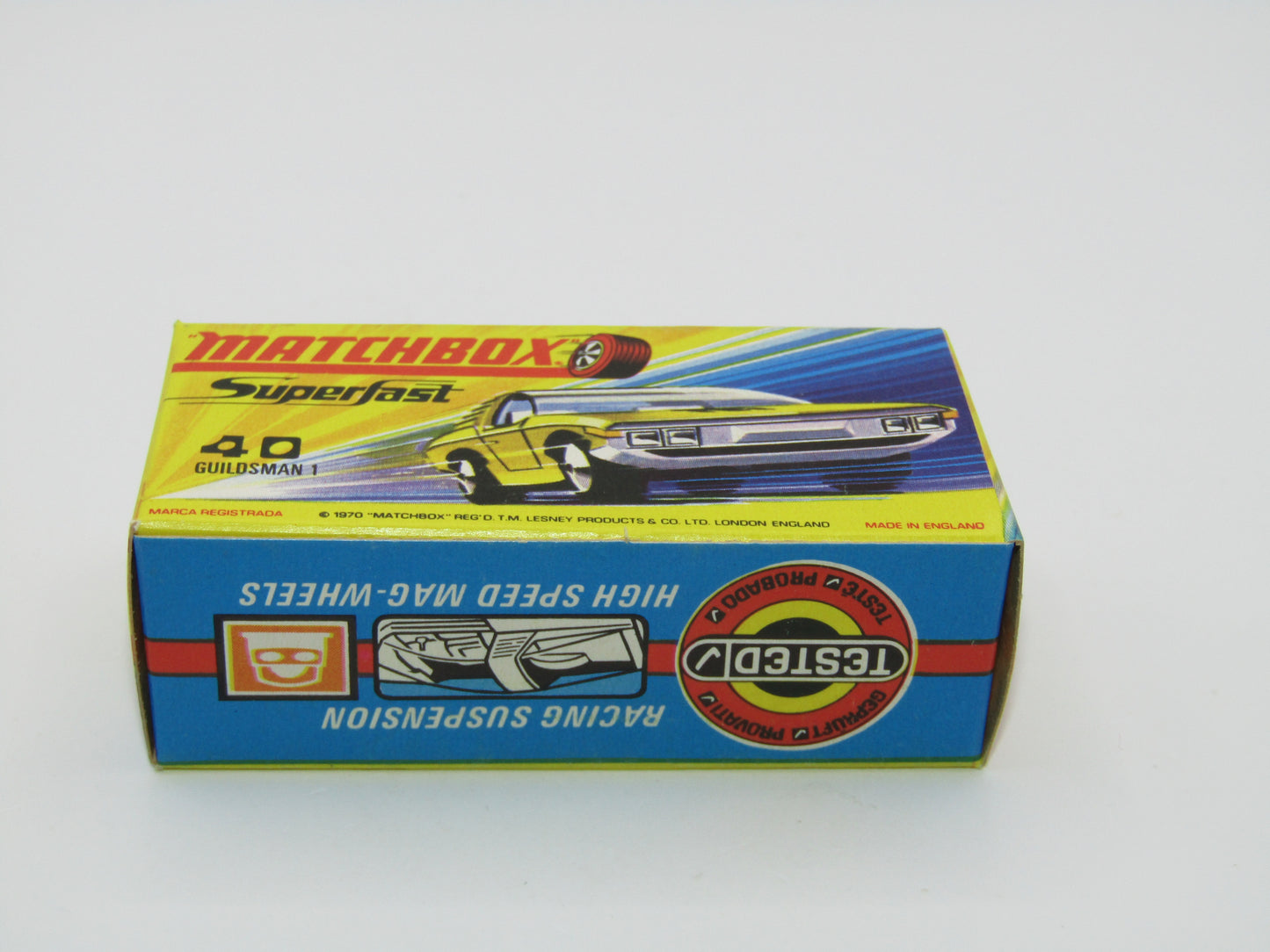 Matchbox Superfast 40A Vauxhall Guildsman LIGHT Pink Black Star Black Background