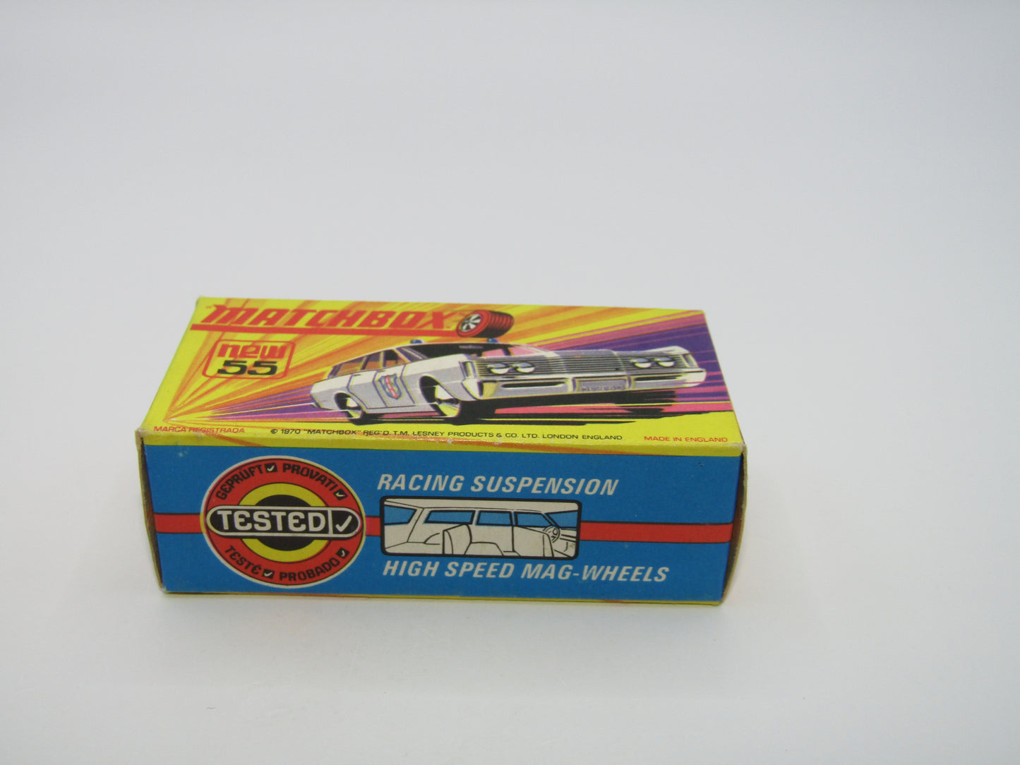 Matchbox Superfast 55B Mercury Commuter Police Car SILVER Base
