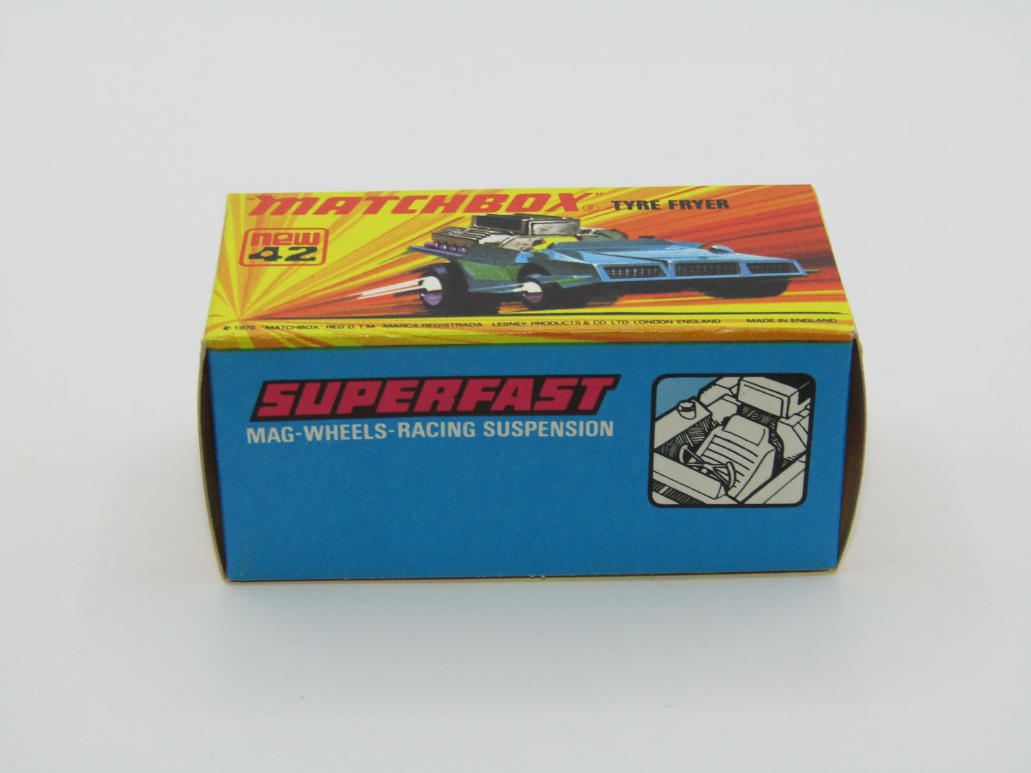 Matchbox Superfast 42B Tyre Fryer VERY LIGHT METALLIC BLUE