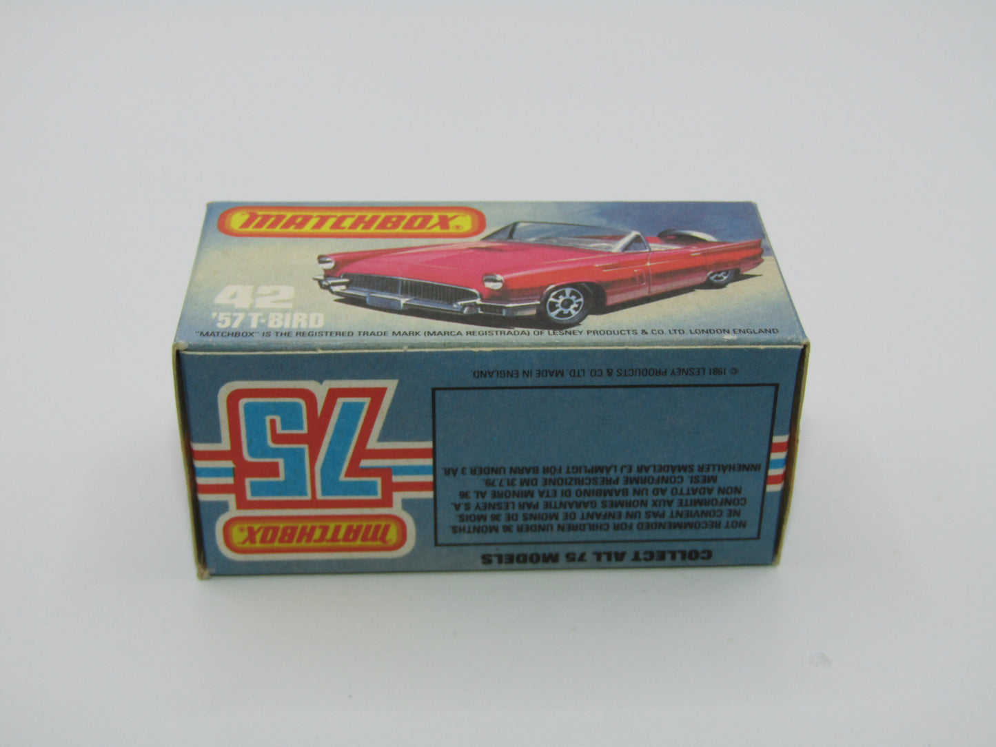 Matchbox Superfast 42D Ford Thunderbird DARK AMBER Windows