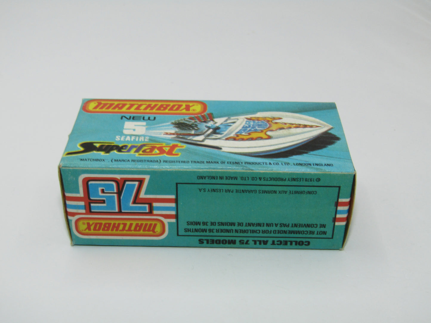 Matchbox Superfast 5B Seafire Boat White, LEMON Driver