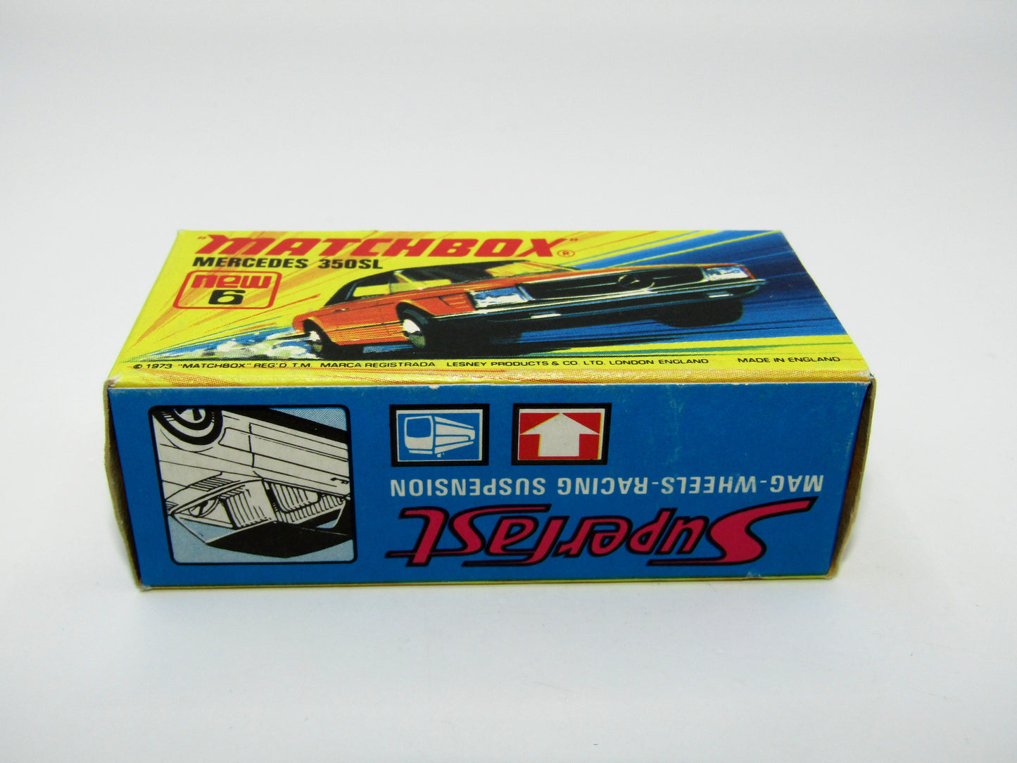 Matchbox Superfast 6B Mercedes 350SL Orange, 5 Spoke Wheels