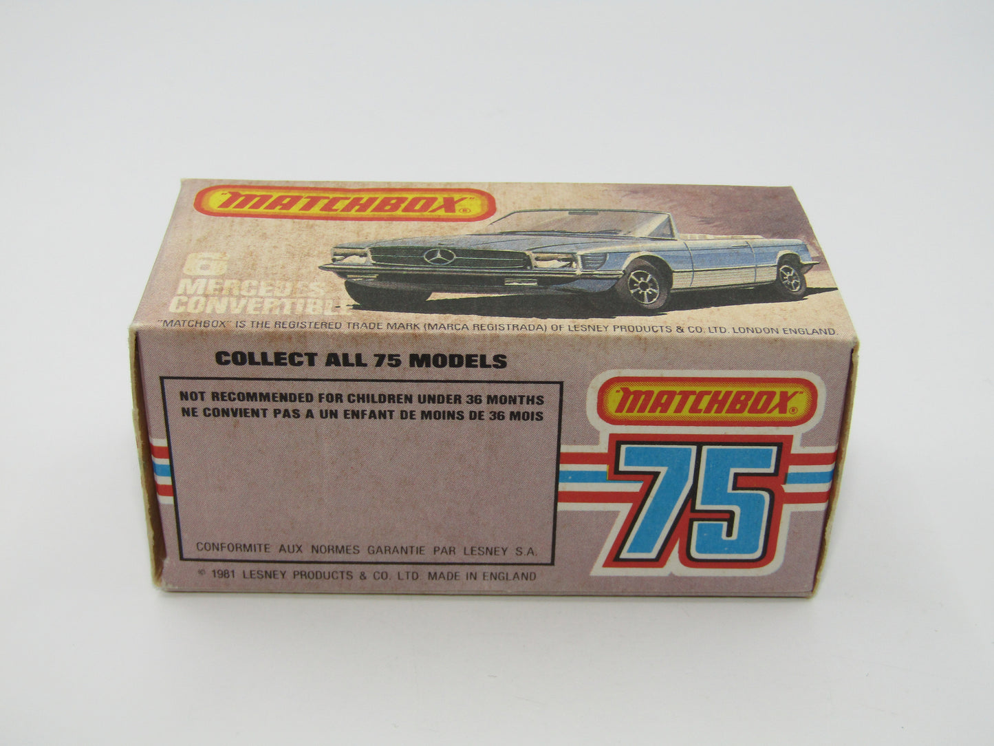 Matchbox Superfast 6B Mercedes 350SL Convertible MALTESE CROSS wheels