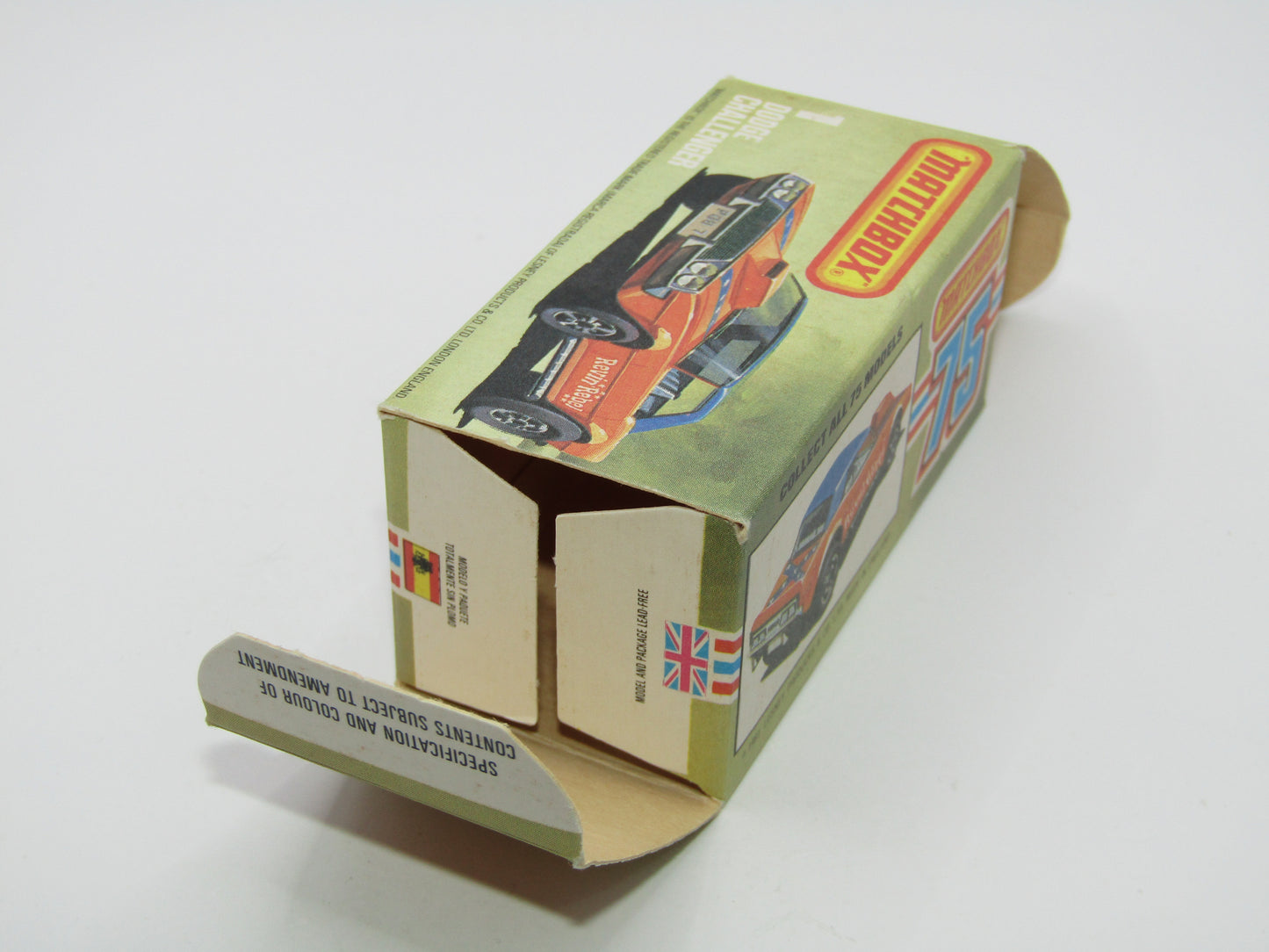 Matchbox Superfast 1D Dodge Challenger "Revin Rebel" Blue Roof NO TAMPO Silver Base