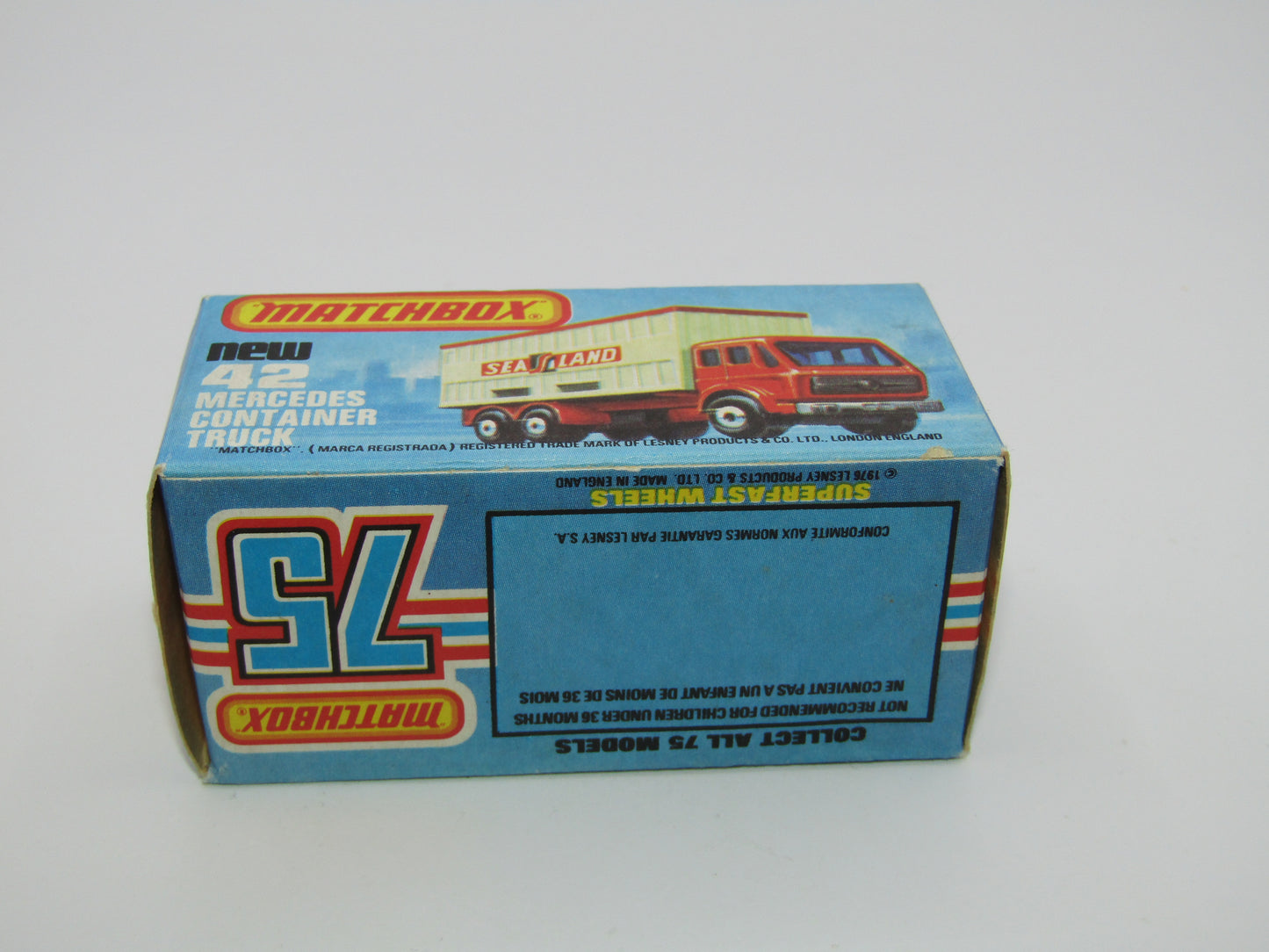 Matchbox Superfast 42C Mercedes Container Truck MAYFLOWER Labels