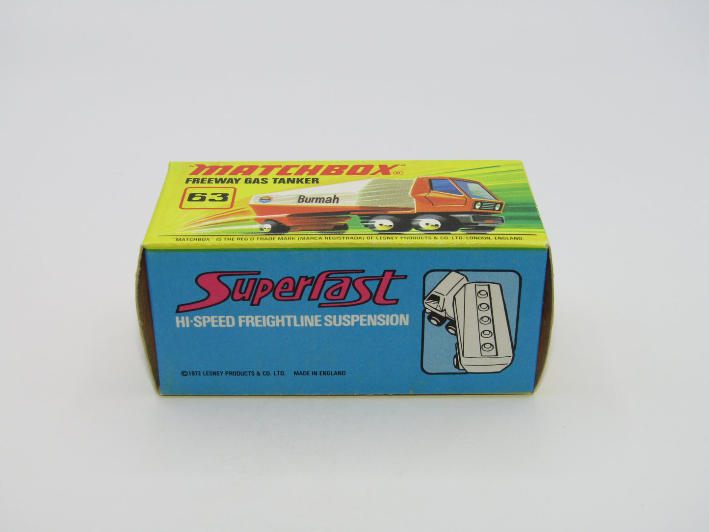 Matchbox Superfast 63B Freeway Gas Tanker Shell RED Windows Yellow Axle Clip