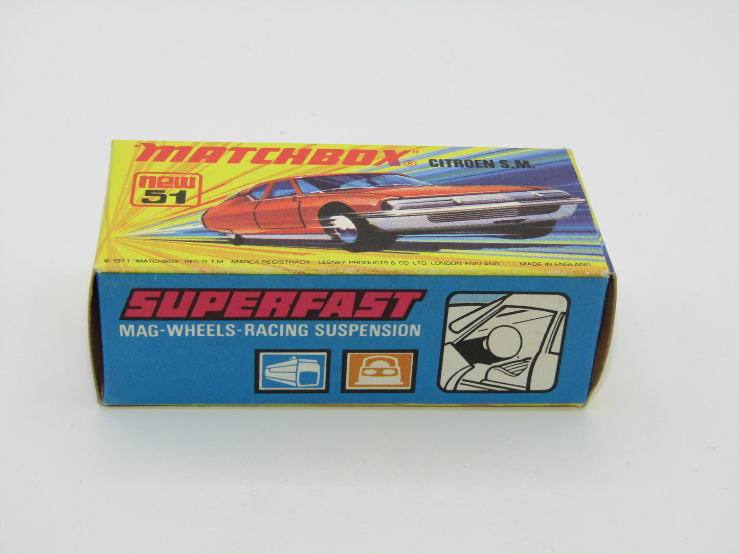Matchbox Superfast 51B Citroen SM Light Bronze SILVER BASE