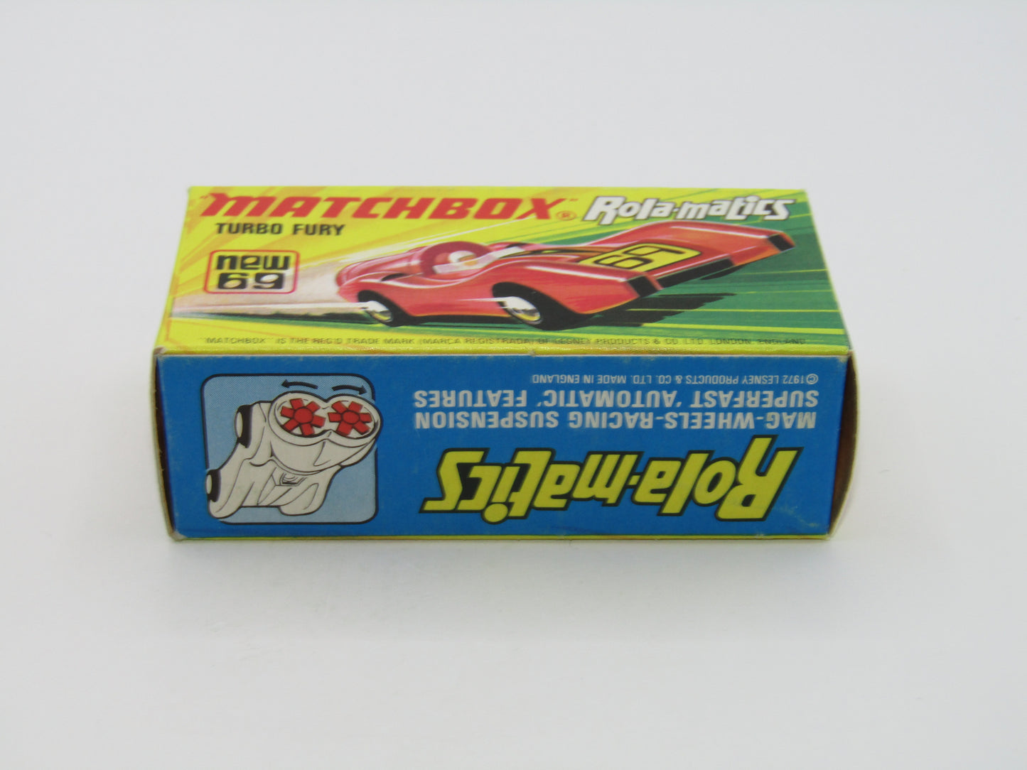 Matchbox Superfast 69B Turbo Fury 69 Label Metallic Red Frosted Windows
