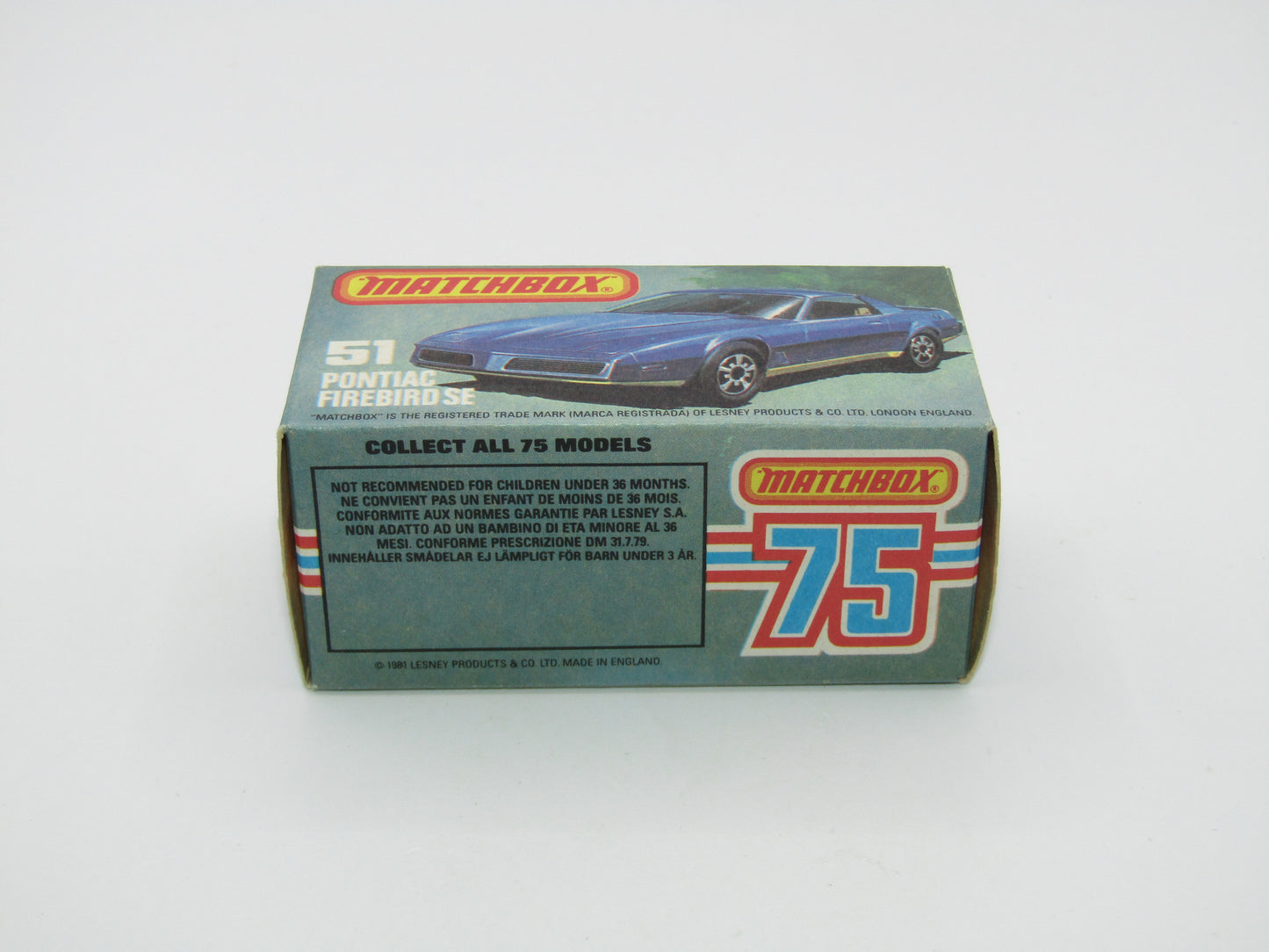 Matchbox Superfast 51D Pontiac Firebird SE Tan Interior