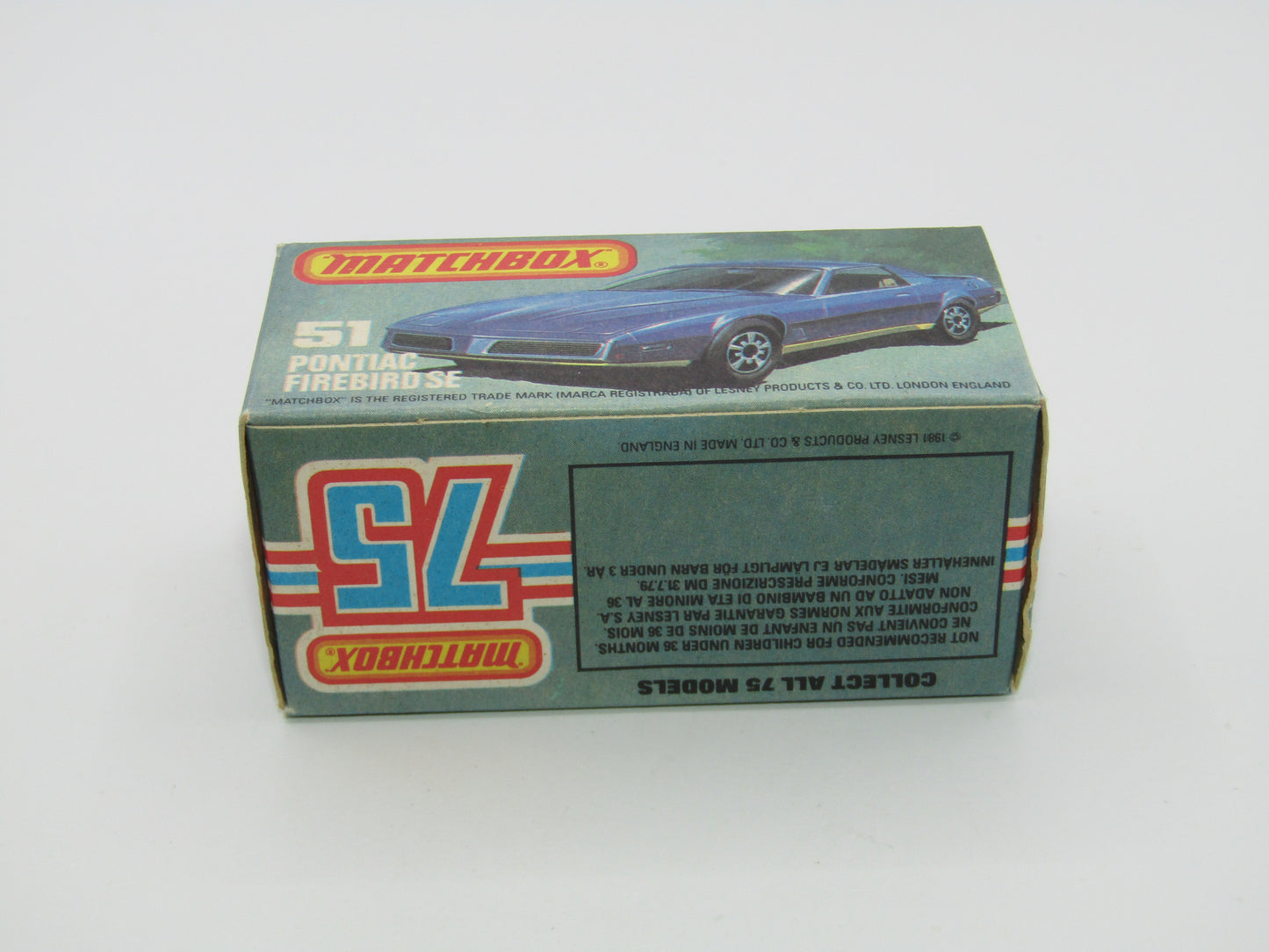 Matchbox Superfast 51D Pontiac Firebird SE YELLOW Interior