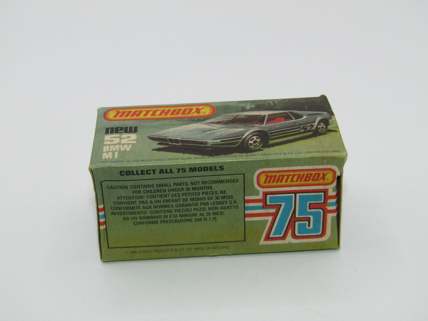 Matchbox Superfast 52C BMW M1 DARK SMOKE Windows DARK RED Interior