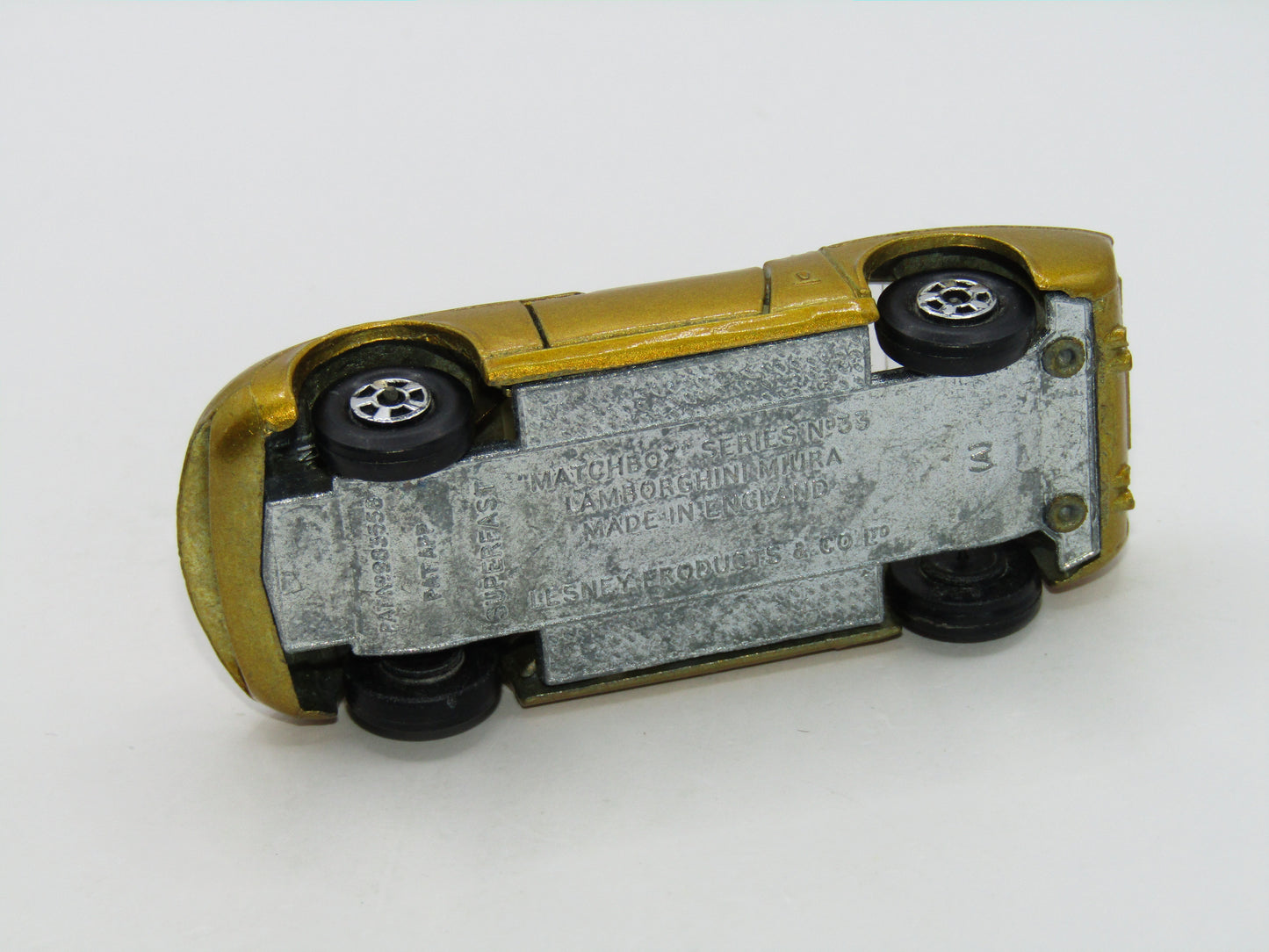 Matchbox Superfast 33A Lamborghini Miura Dark Gold Narrow Wheels
