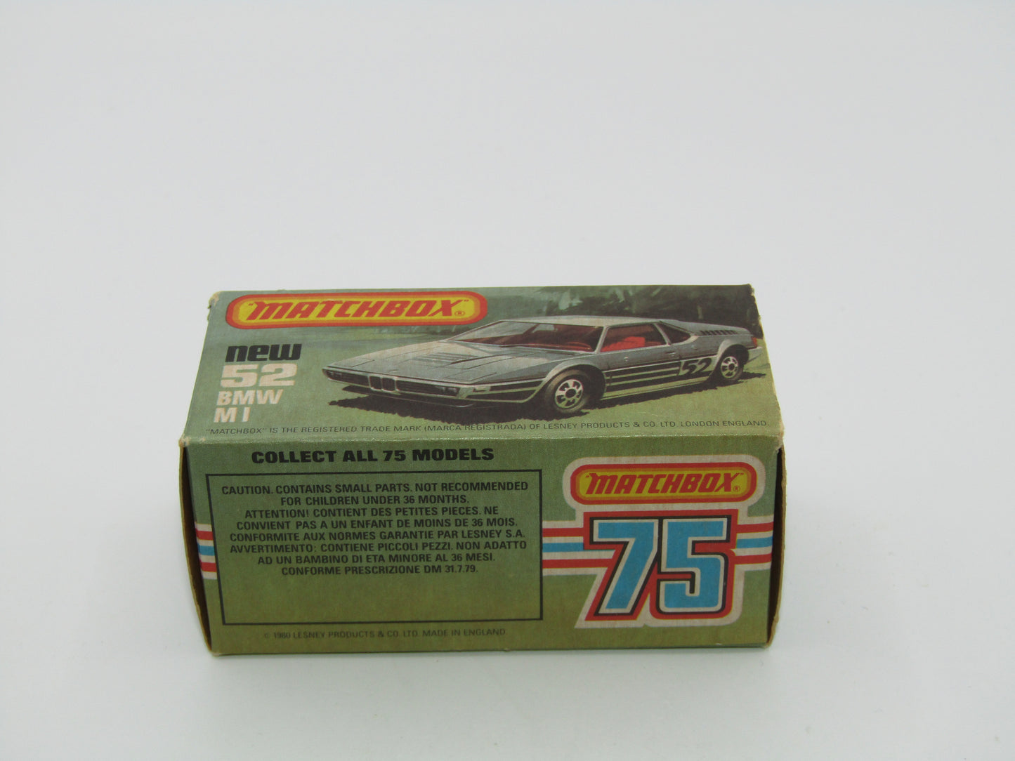 Matchbox Superfast 52C BMW M1 SATIN Black Base Red Interior