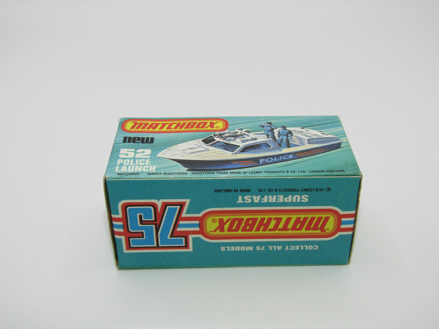 Matchbox Superfast 52C Police Launch Code Red Yellow Men