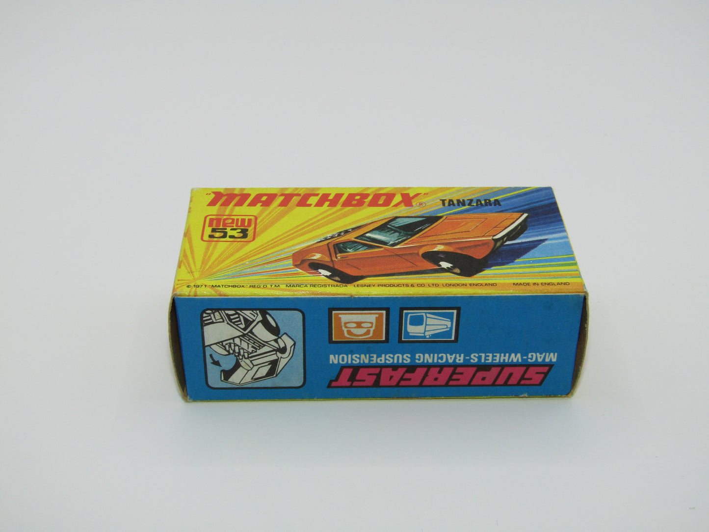 Matchbox Superfast 53B Tanzara LIGHT ORANGE Amber Windows