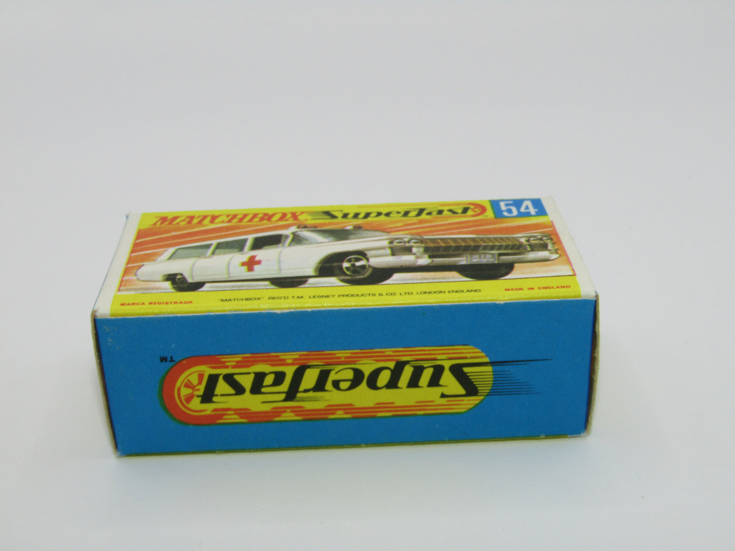 Matchbox Superfast 54A Cadillac Ambulance SILVER Grille HOLLOW Wheels