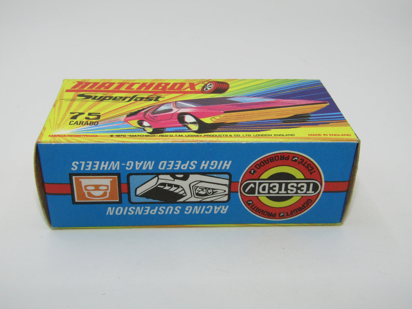 Matchbox Superfast 75B Alfa Carabo Light Purple Yellow Base